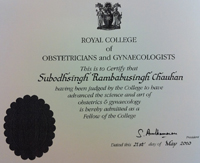 Royal College of Obstetricians and Gynaecologists Certificate