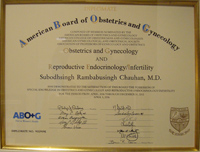 American Board of Obstetrics and Gynecology Certificate